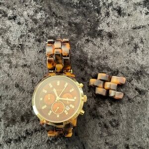 Michael Kors Tortoise 43mm Steel Brown Quartz Ladies Watch MK5216